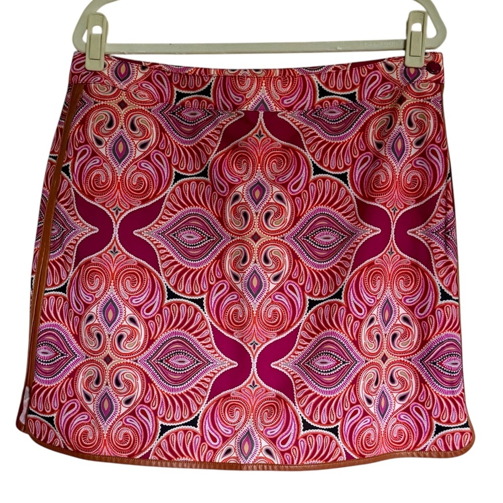 EP Pro Pink Paisley‎ Golf Skort Skirt Size 12